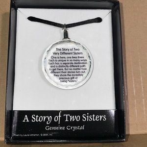 A Story of Two Sisters Genuine Crystal Necklace